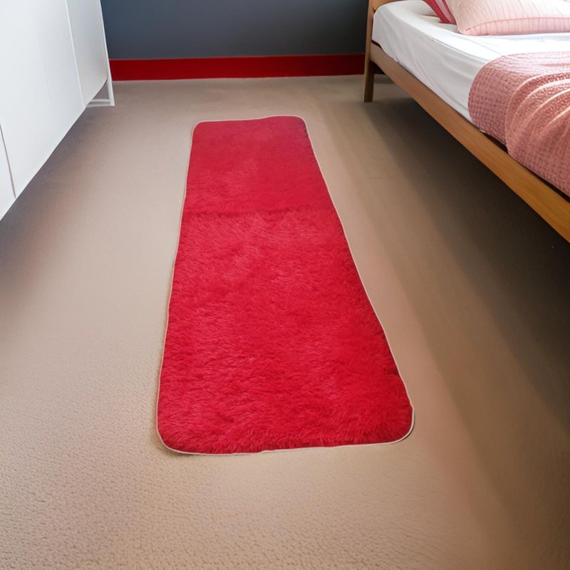 GENERICO - Alfombra Pasillera Peluda Rojo Tipo Shaggy 55cmX200cm
