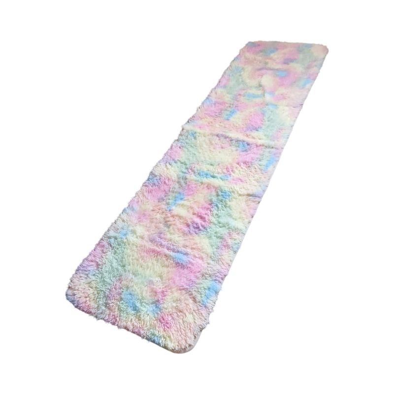 GENERICO - Alfombra Pasillera Peluda Multicolor Pastel Tipo Shaggy 55cmX200cm