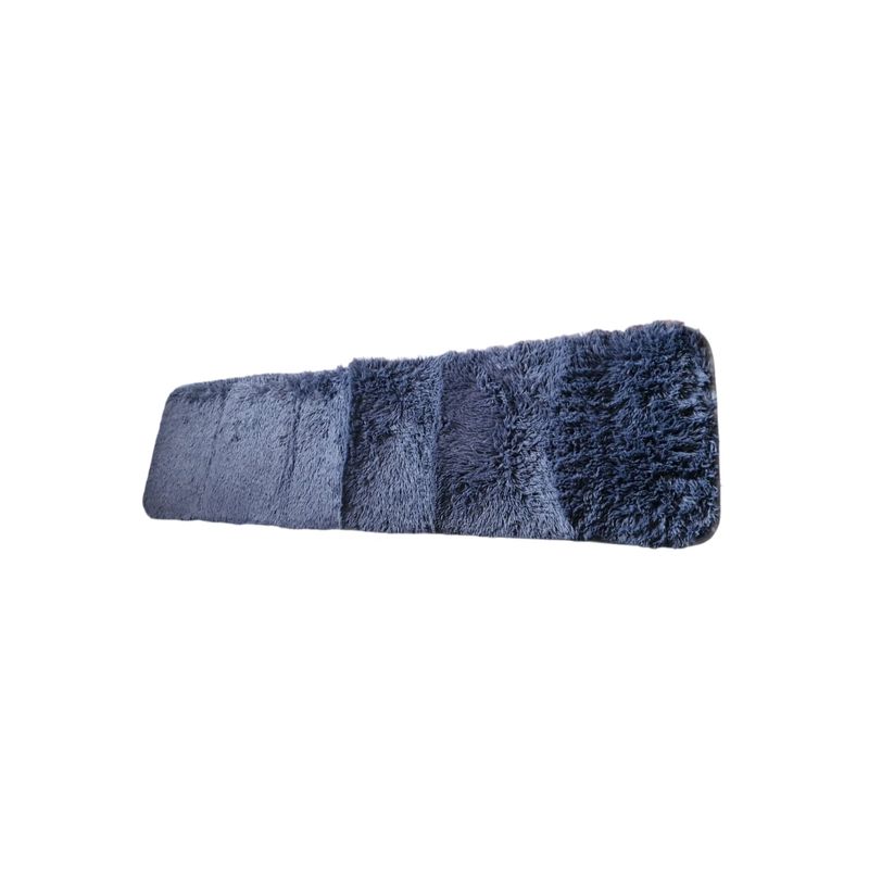 GENERICO - Alfombra Pasillera Peluda Azul Petroleo Tipo Shaggy 55cmX200cm