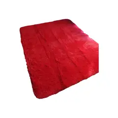 GENERICO - Alfombra Peluda Rojo Tipo Shaggy 180cmX200cm