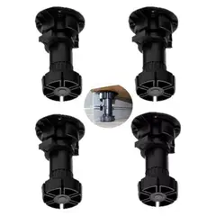 GENERICO - Patas Para Mueble Cocina Regulable 10 A 12 Cm. Set 4 piezas