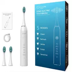GENERICO - Cepillo Eléctrico Sónico Premium Limpieza Profunda y Dientes Blancos