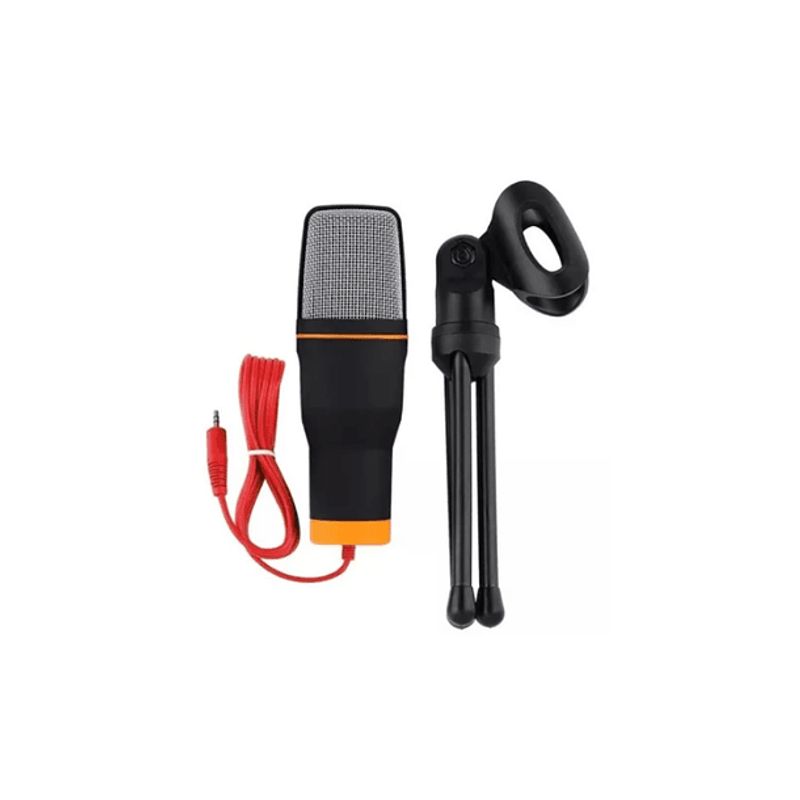 CRUSEC - Micrófono Sf 666 Condensador Omnidireccional Dc3.5mm Plug Negro