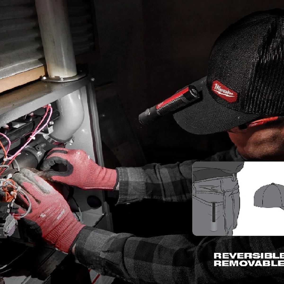 MILWAUKEE - Linterna recargable de 500 lúmenes con imán Milwaukee