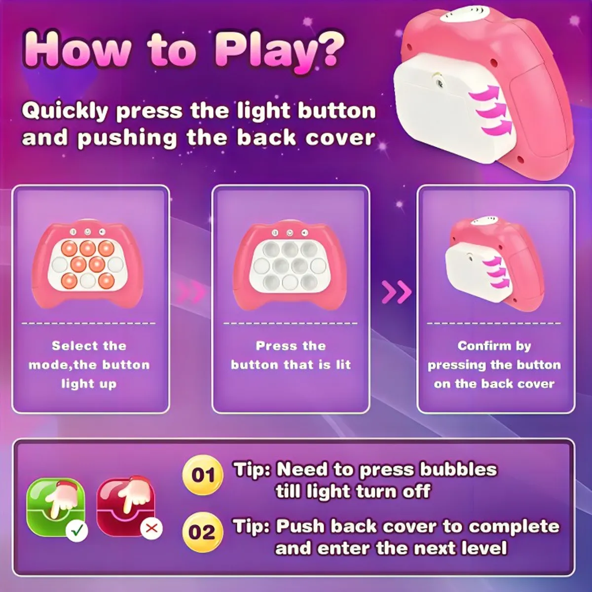 OEM - Juego Pop It Electrónico Sensoriales