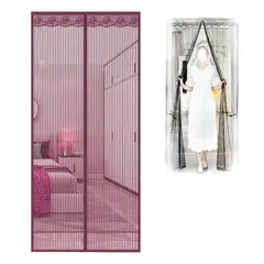 GENERICO - Malla Mosquitos Magnética Para Puertas y Ventanales 100x210 Cm Burdeo