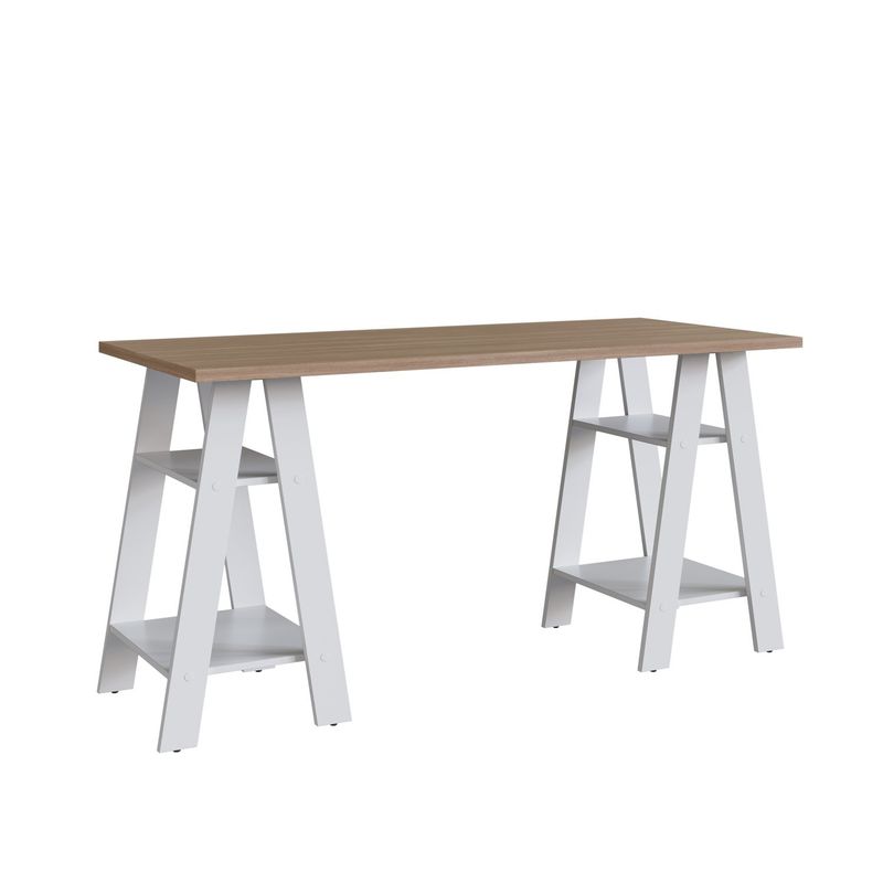 DF HOME - Escritorio Self Nova Castaño Blanco B70087