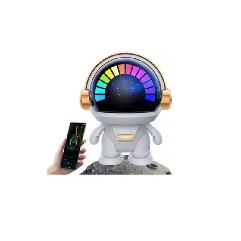 ANGELES DEL HOGAR - PARLANTE BLUETOOTH ASTRONAUTA ALTAVOZ PORTATIL LUZ