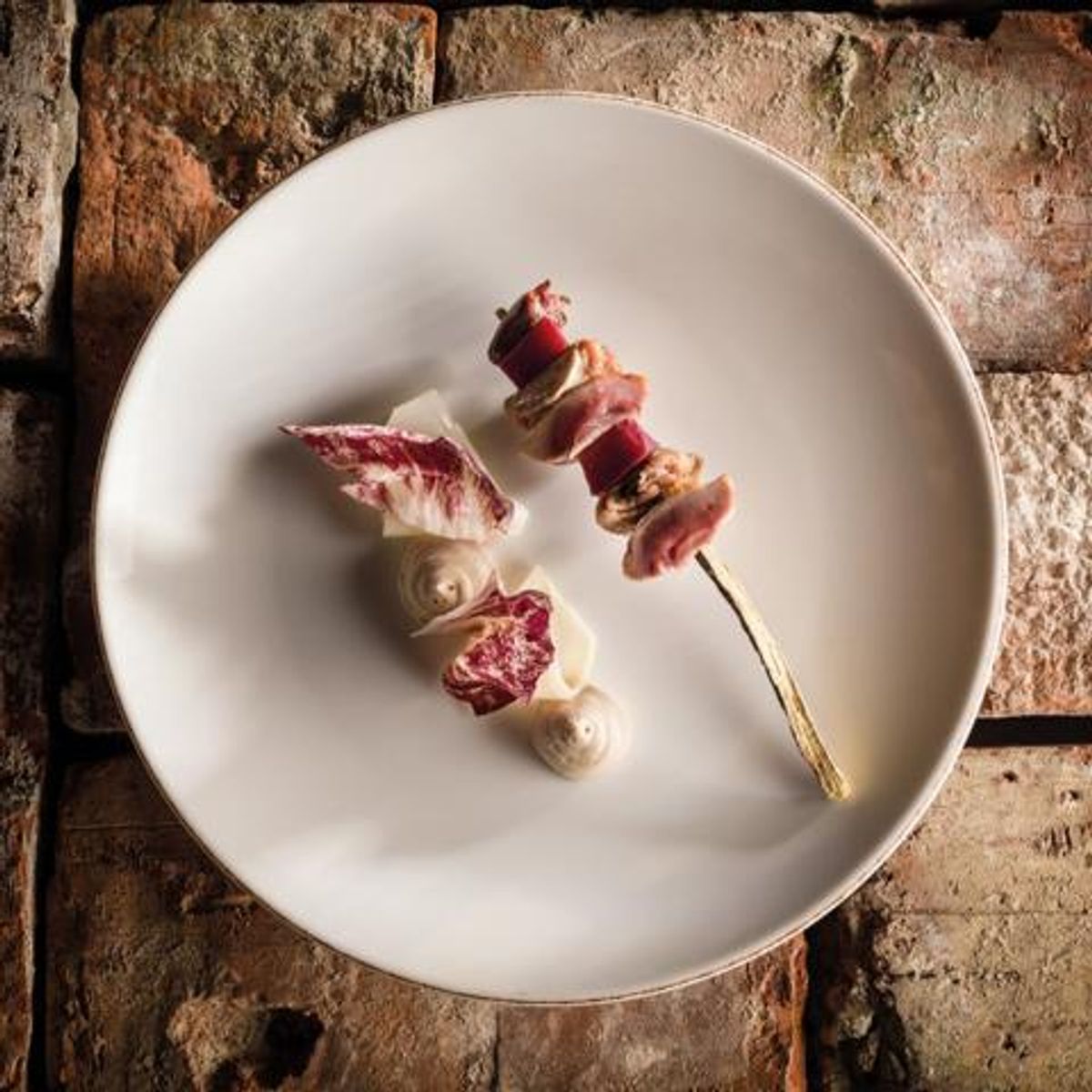 BONNA - Plato Porcelana Retro Bajo 17cm Set 6 Pcs