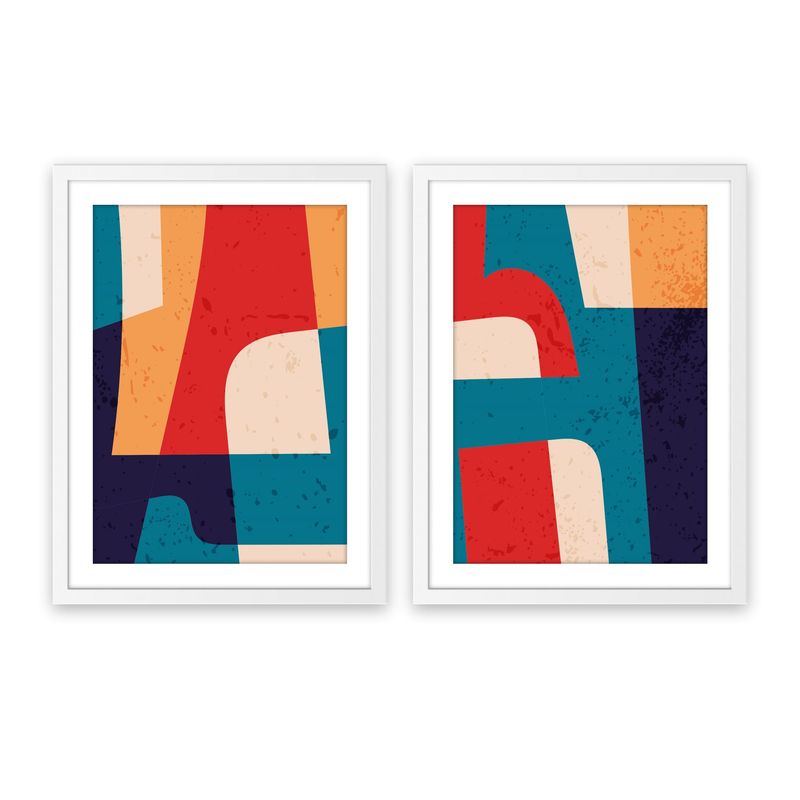 ALCUADRADO - Set Doble Cuadros Abstracto Formas