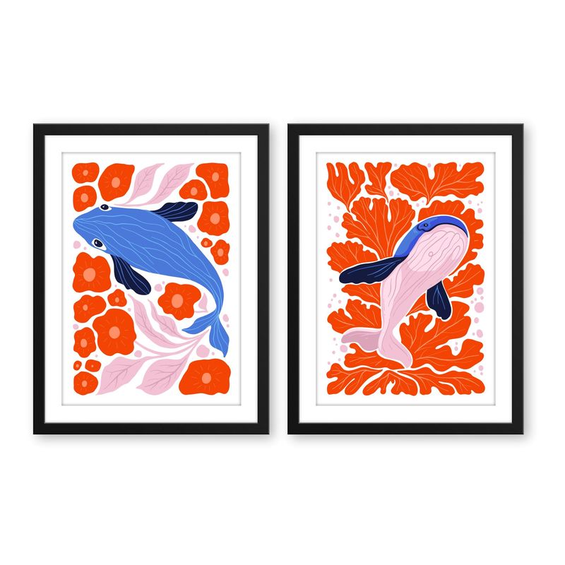 ALCUADRADO - Set Doble Cuadro Ballena Negro