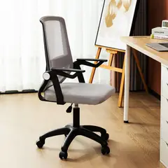 DELI - Silla de Oficina Ergonómica con Respaldo Lumbar Negra