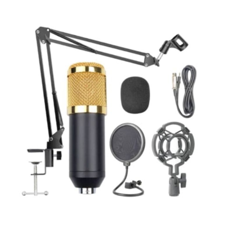 GENERICO - Kit Micrófono condensador con brazo metálico de sobre mesa