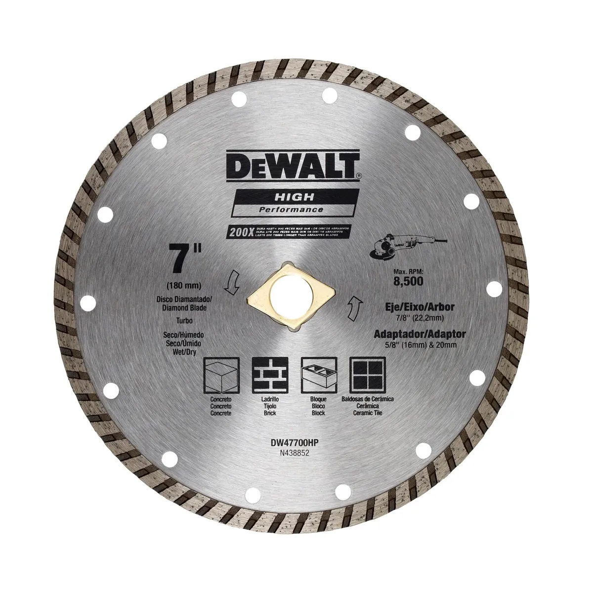 DEWALT - Disco Diamantado Ranurado 7" Continuo DEWALT DW47700HP