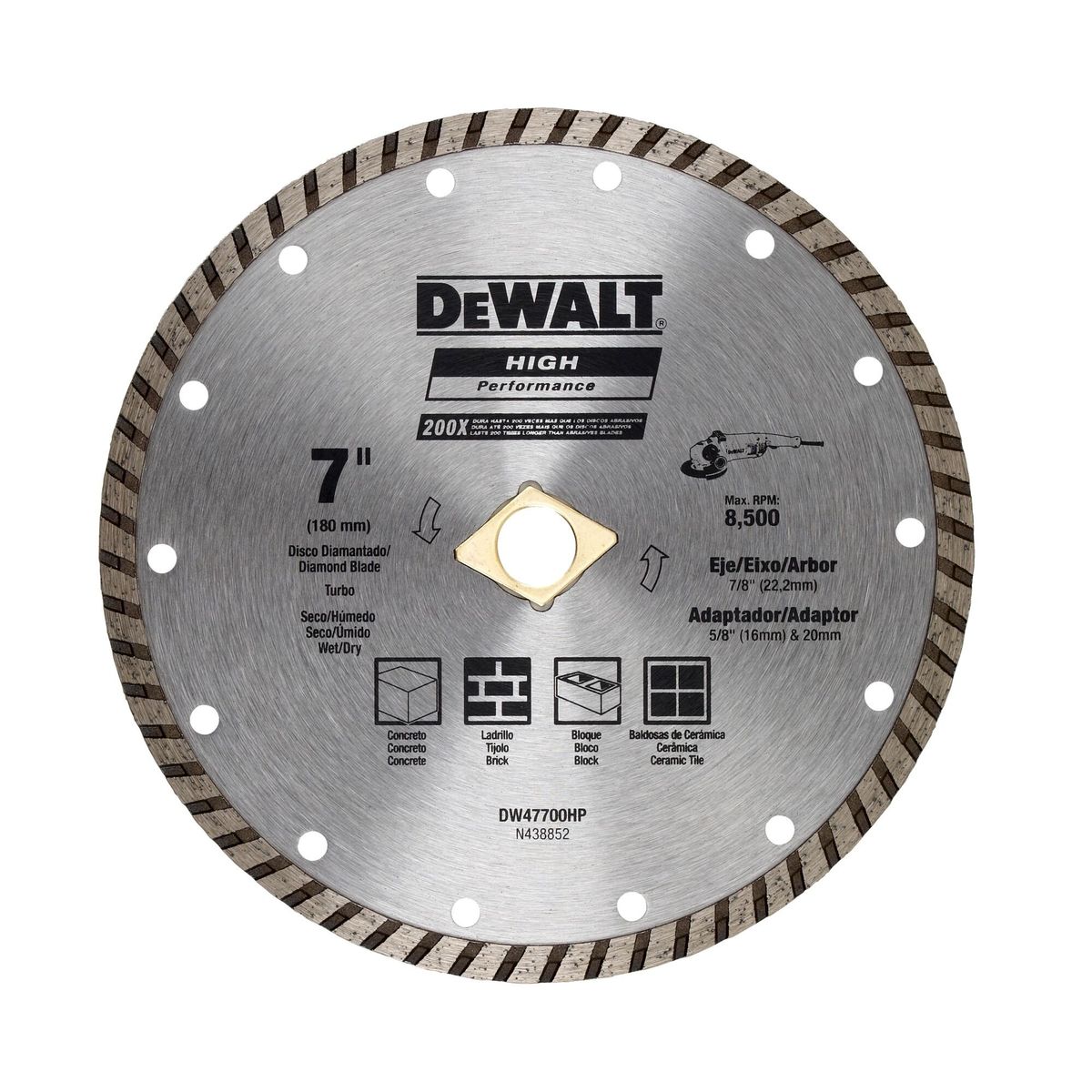 DEWALT - Disco Diamantado Ranurado 7" Continuo DEWALT DW47700HP
