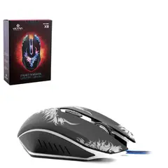 ULTRA - Mouse Alámbrico Retro Iluminado Gaming 6 Botones DPI 2400