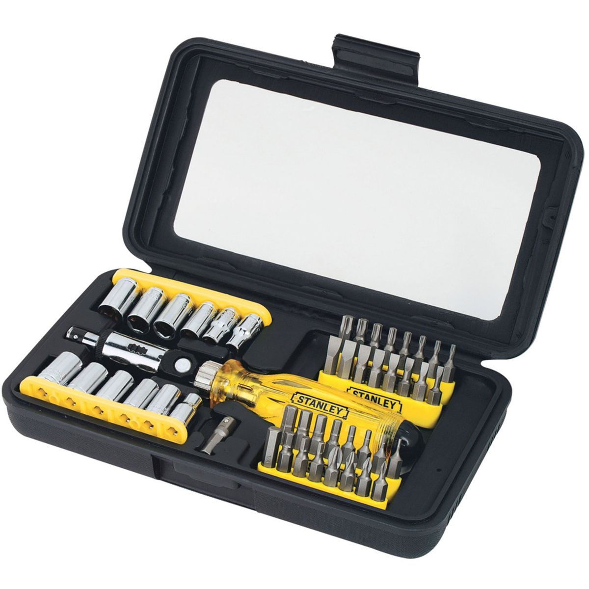 STANLEY - Set 47piezas + ratchet puntas intercambiables STANLEY 68-736