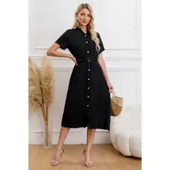 MPROPIA - Vestido Largo Primavera Mujer Semi Formal Casual Con Mangas Premium323