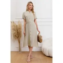 MPROPIA - Vestido Largo Primavera Mujer Semi Formal Casual Con Mangas Premium323