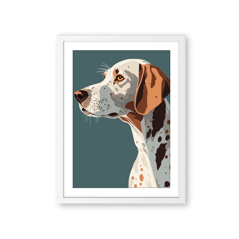 ALCUADRADO - Cuadro Individual Dalmata Blanco