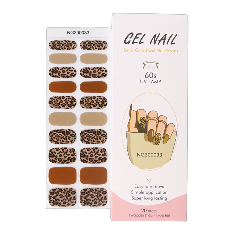 GENERICO - Set 20 Pcs Uñas Postizas Nail Gel Para Lámpara Uv