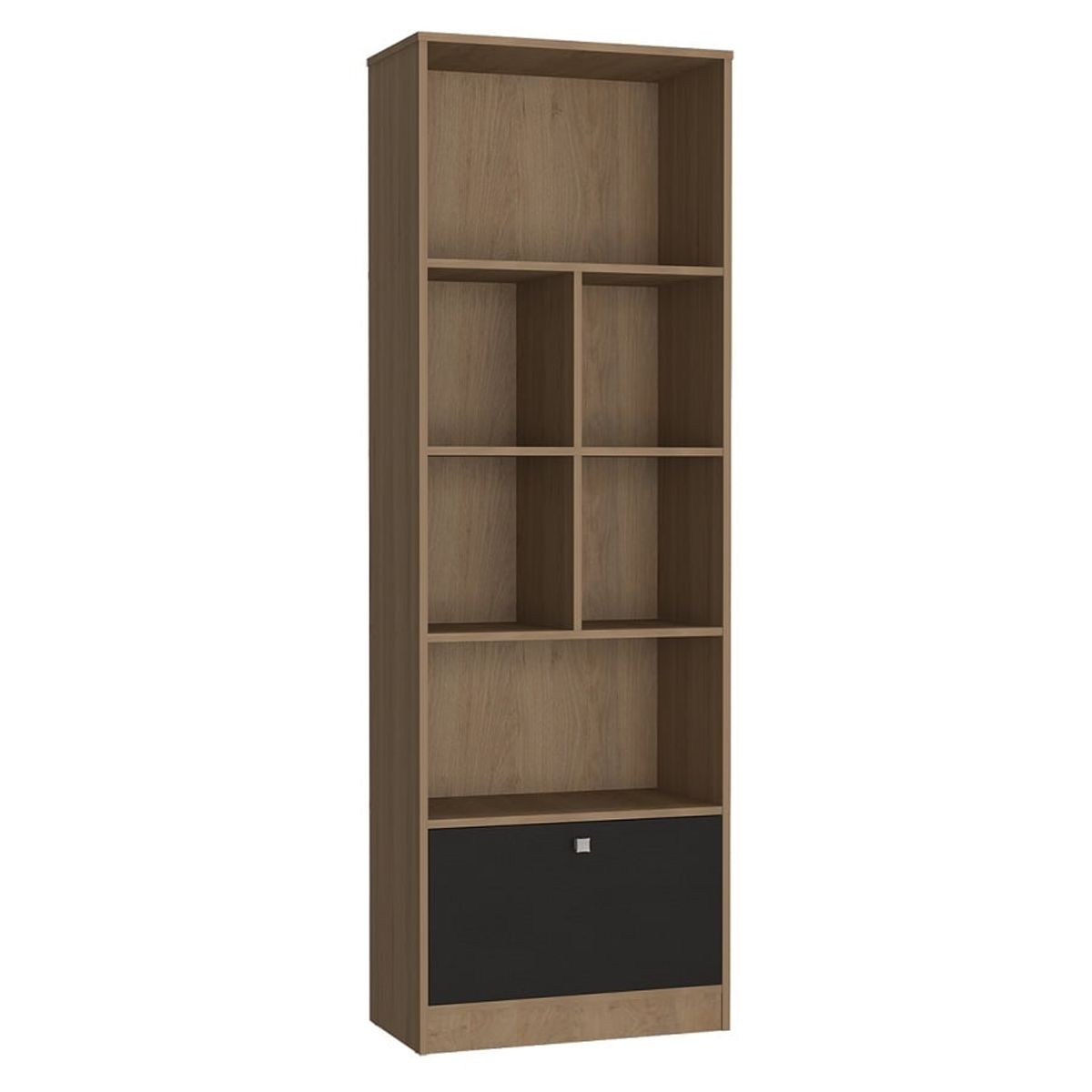 DF HOME - Librero Bali 4 niveles con puerta Castaño Negro B37.071