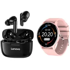 LENOVO - ZL02D reloj inteligente deportivo + combo XT90 -Rosa