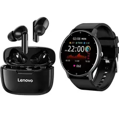 LENOVO - ZL02D reloj inteligente deportivo + combo XT90 -Negro