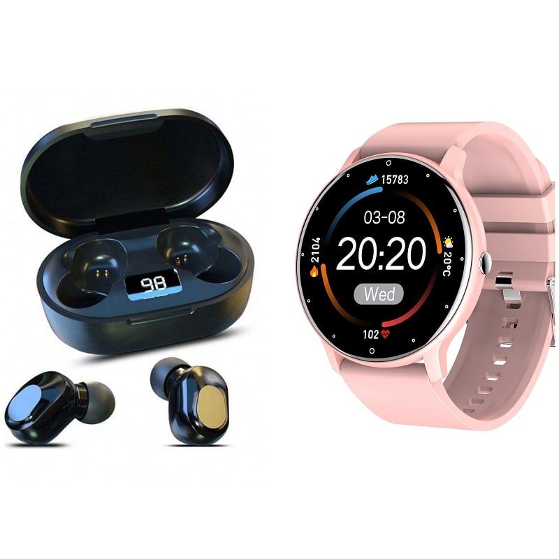 LENOVO - ZL02D reloj inteligente deportivo + combo Lenovo XT91 -Rosa