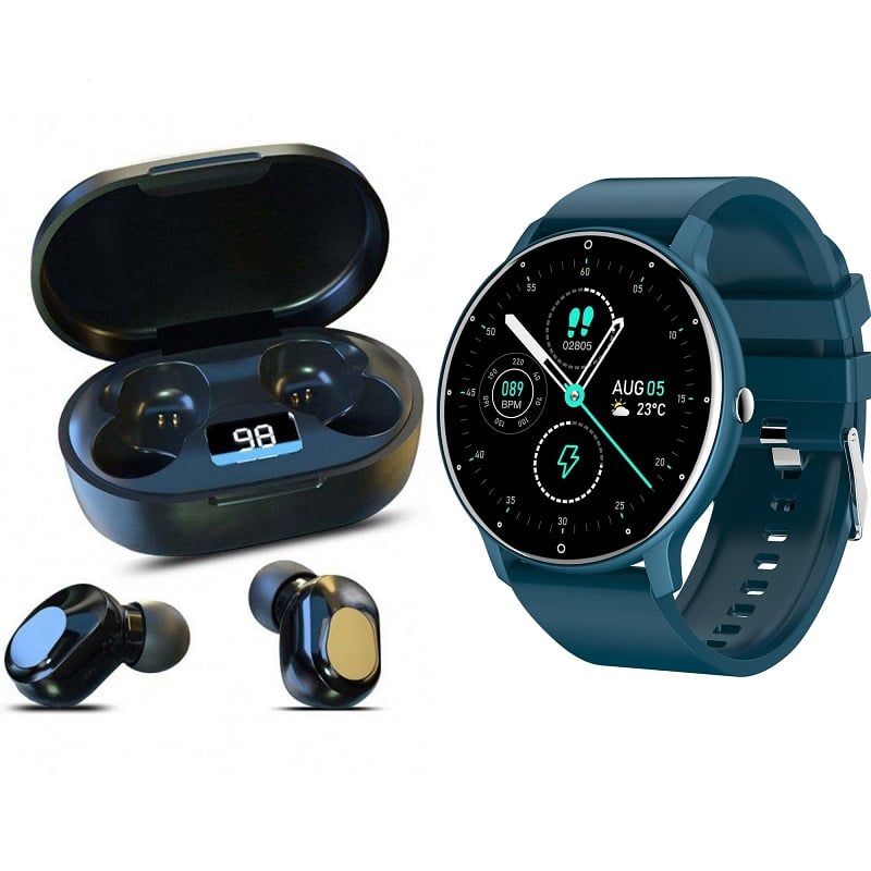 LENOVO - ZL02D reloj inteligente deportivo + combo Lenovo XT91 -Azul