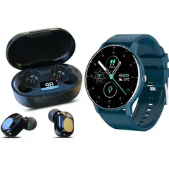 LENOVO - ZL02D reloj inteligente deportivo + combo XT91 -Azul