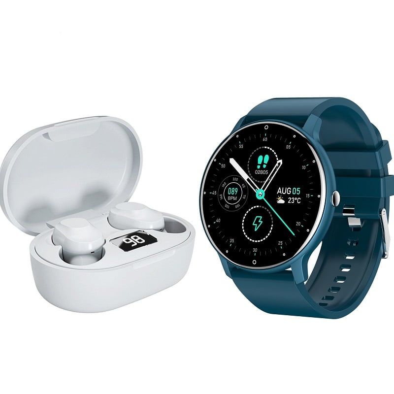 LENOVO - ZL02D reloj inteligente deportivo + combo Lenovo XT91 -Azul
