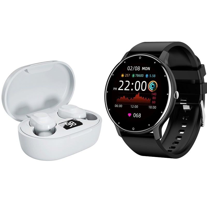 LENOVO - ZL02D reloj inteligente deportivo + combo Lenovo XT91 -Negro