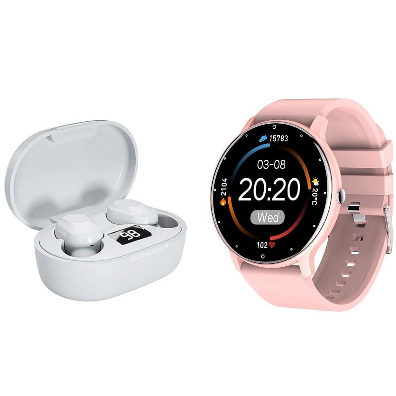 LENOVO - ZL02D reloj inteligente deportivo + combo Lenovo XT91 -Rosa