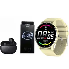 XIAOMI - ZL02D reloj inteligente deportivo + combo Buds3Lite-Amarillo