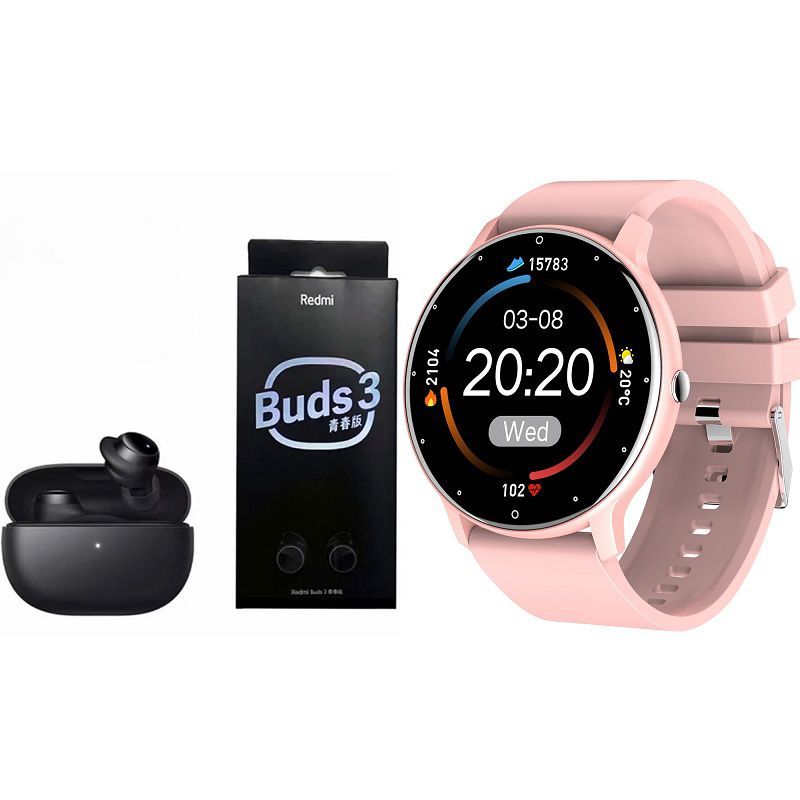 XIAOMI - ZL02D reloj inteligente deportivo+combo XIAOMI RedMi Buds3Lite-Rosa