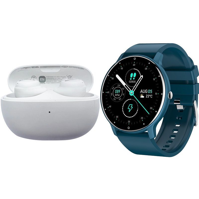 XIAOMI - ZL02D reloj inteligente deportivo+combo XIAOMI RedMi Buds3Lite-Azule