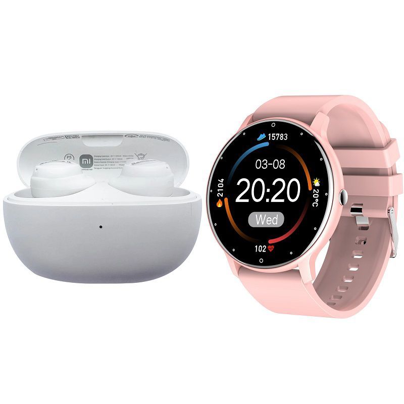 XIAOMI - ZL02D reloj inteligente deportivo+combo XIAOMI RedMi Buds3Lite-Rosa