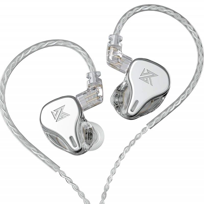 KZ - KZ DQ6 Dynamic Bass Auriculares con cable sin micrófono-Plata