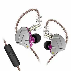KZ - ZSN Pro Dynamic Bass Auriculares con cable Con micrófono - Púrpura
