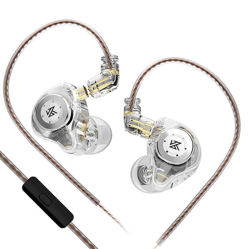 KZ - KZ EDX Pro Dynamic Bass Auriculares con cable Con micrófono-Blanco