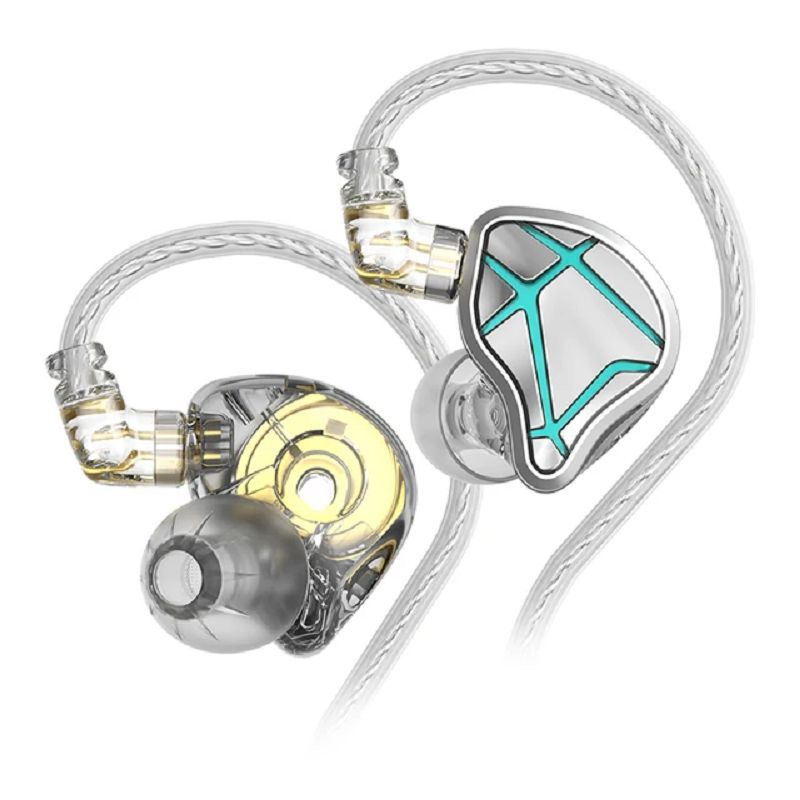 KZ - KZ ESX Dynamic Bass Auriculares con cable sin micrófono-Plata