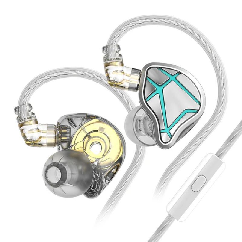 KZ - KZ ESX Dynamic Bass Auriculares con cable Con micrófono-Plata