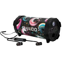 PHILCO - Bazooka Bluetooth Con Audífonos Px56 10W FM Linterna Led