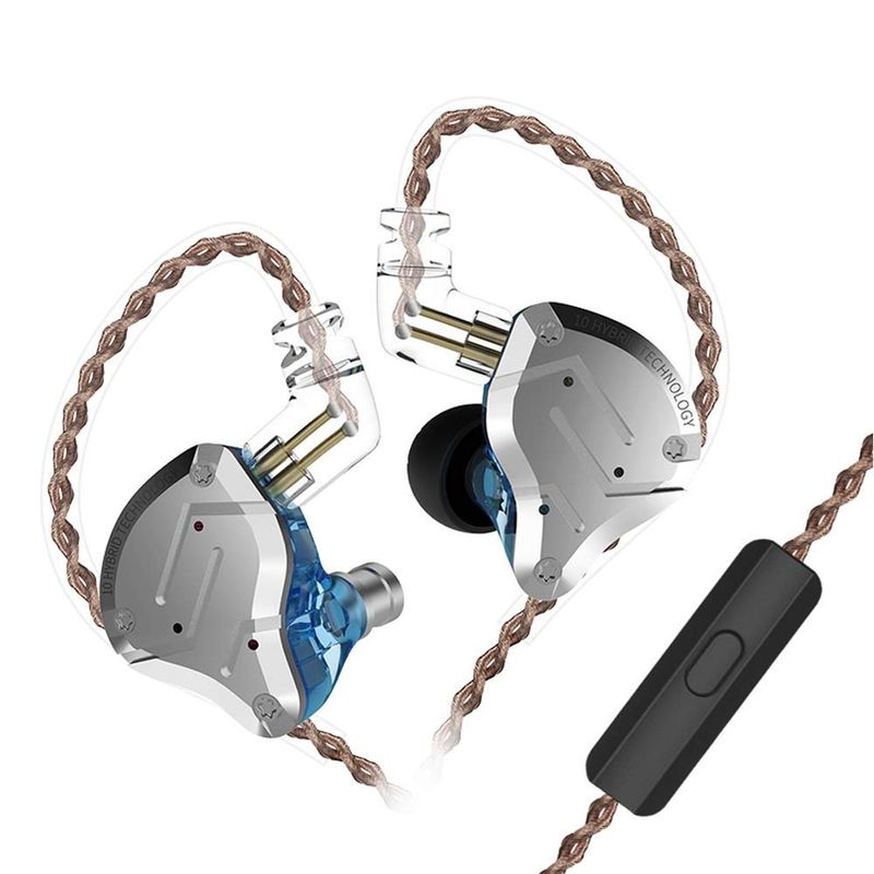 KZ - KZ ZS10 Pro Dynamic Bass Auriculares con cable Con micrófono-Azul