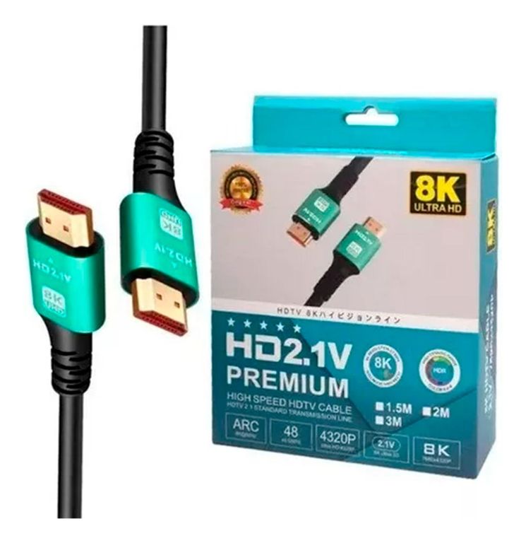 DM CABLE HDMI 2.1 8K DE 1.5MTS ALUMINIO ALTA CALIDAD