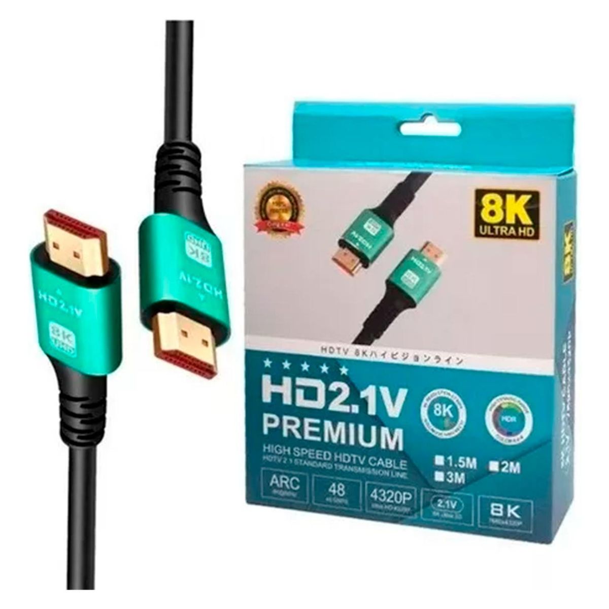 DM - CABLE HDMI 2.1 8K DE 1.5MTS DM ALUMINIO ALTA CALIDAD