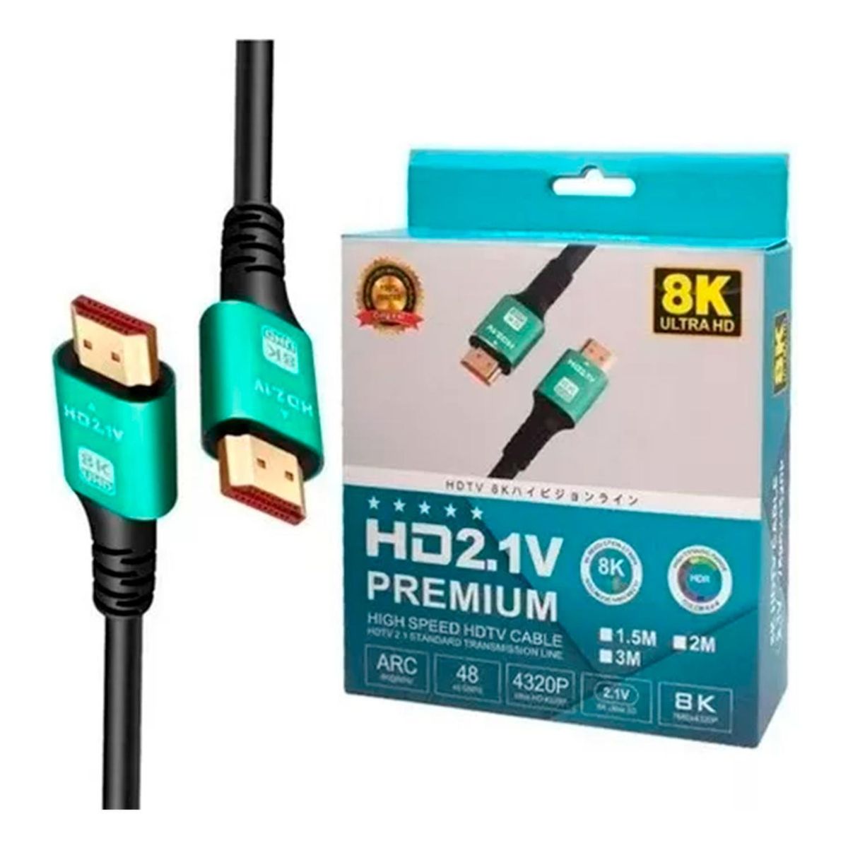 DM - CABLE HDMI 2.1 8K DE 1.5MTS DM ALUMINIO ALTA CALIDAD