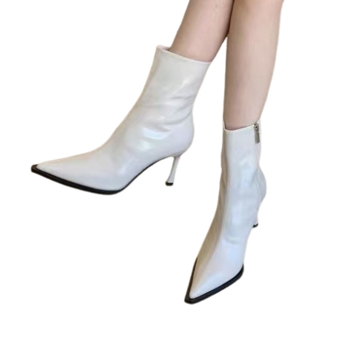 BLWOENS - Zapatos BOTAS cortas de invierno para mujeres Zapatilla - Blanco