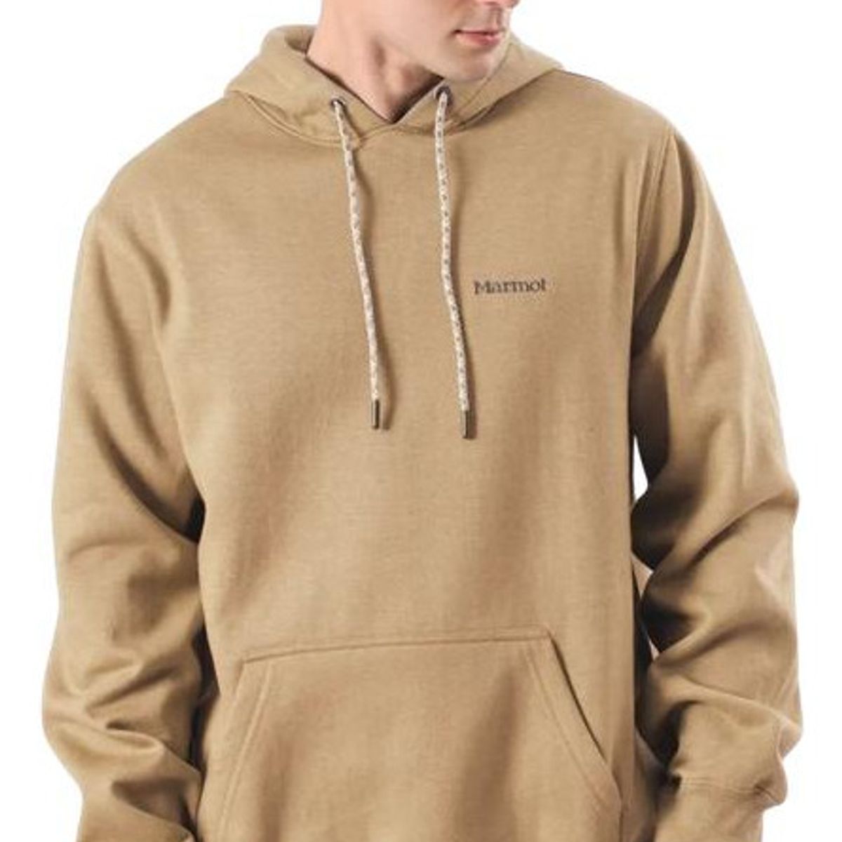 MARMOT - Polerón Hombre Chest Logo Hoody Beige Marmot